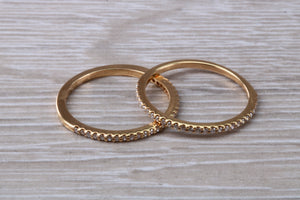 Matching set of Two 18ct Rose Gold Diamond set Bands