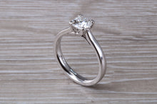 Load image into Gallery viewer, One carat Forever One cushion cut Moissanite Diamond set Platinum Solitaire