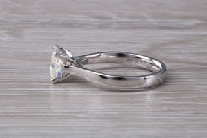 1.25 carat Princess cut Moissanite Diamond Solitaire