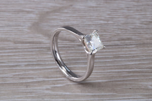 1.25 carat Princess cut Moissanite Diamond Solitaire