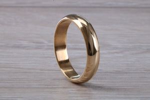 5mm wide Traditional D Profile Wedding Band