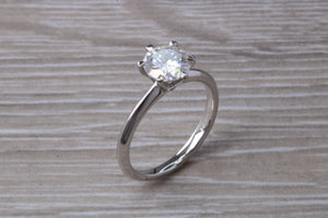 The Ultimate 1.25ct Hearts and Arrows Moissanite Diamond set Platinum Solitaire