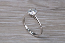Load image into Gallery viewer, Forever One diamond solitaire, One carat Charles and Colvard diamond set in six claw ring and made in your choice of precious metal
