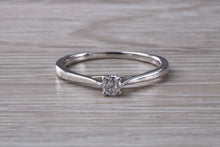 Load image into Gallery viewer, Simple and Dainty Diamond set White Gold Solitaire