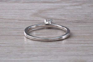Simple and Dainty Diamond set White Gold Solitaire