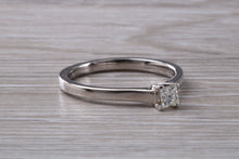 Load image into Gallery viewer, Simple and Minimalistic Princess cut Diamond set 18ct White Gold Solitaire