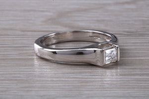 Chunky Diamond Solitaire set with this Stunning Princess cut Diamond