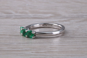 Emerald Trilogy set Platinum Ring