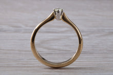 Load image into Gallery viewer, Dainty Diamond set Yellow Gold Solitaire