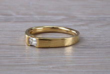 Load image into Gallery viewer, Emerald cut Diamond set 18ct Yellow Gold Ring