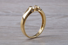 Load image into Gallery viewer, Princess and Round cut Diamond set 18ct Yellow Gold Ring