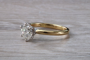 One Carat Certified Diamond set Gold and Platinum Solitaire