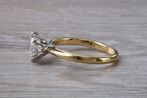 One Carat Certified Diamond set Gold and Platinum Solitaire