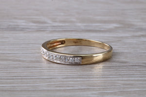 9ct Yellow Gold C Z set Simple and Dainty Eternity Ring