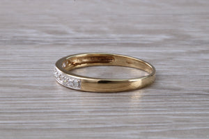 9ct Yellow Gold C Z set Simple and Dainty Eternity Ring