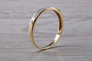9ct Yellow Gold C Z set Simple and Dainty Eternity Ring
