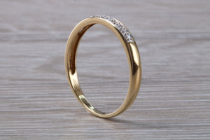 9ct Yellow Gold C Z set Simple and Dainty Eternity Ring