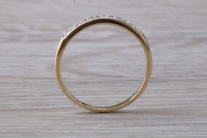 9ct Yellow Gold C Z set Simple and Dainty Eternity Ring