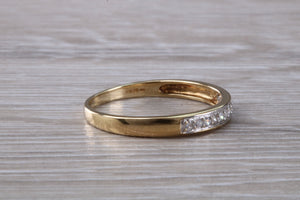 9ct Yellow Gold C Z set Simple and Dainty Eternity Ring