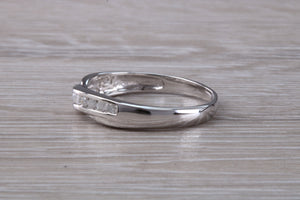 Diamond set Crossover Ring