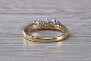 Traditional Half carat Diamond Trilogy set Two Tone Gold Ring