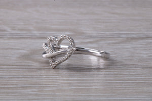 Love Heart Diamond set 18ct White Gold Ring