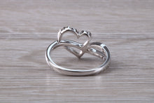 Load image into Gallery viewer, Love Heart Diamond set 18ct White Gold Ring