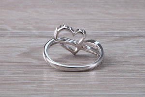 Love Heart Diamond set 18ct White Gold Ring