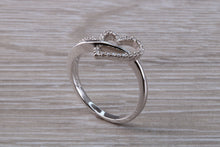 Load image into Gallery viewer, Love Heart Diamond set 18ct White Gold Ring