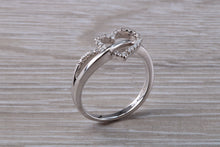 Load image into Gallery viewer, Love Heart Diamond set 18ct White Gold Ring