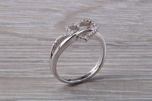 Love Heart Diamond set 18ct White Gold Ring