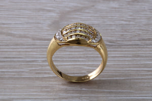 Beautiful 5 row Diamond set 18ct Yellow Gold Ring