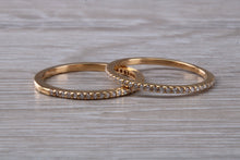 Load image into Gallery viewer, Matching set of Two 18ct Rose Gold Diamond set Bands