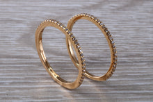 Load image into Gallery viewer, Matching set of Two 18ct Rose Gold Diamond set Bands