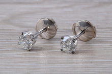 Load image into Gallery viewer, One carat Solitaire Necklace and One carat Studs set with top grade Moissanite Diamonds