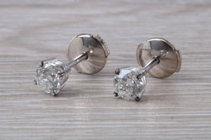 One carat Solitaire Necklace and One carat Studs set with top grade Moissanite Diamonds