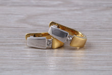 Load image into Gallery viewer, Simply Beautiful Diamond set 18ct Yellow and White Gold Earrings