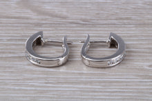 Load image into Gallery viewer, Diamond set 18ct White Gold Hoop earrings