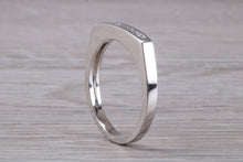 Load image into Gallery viewer, Slim Baguette cut Diamond set 18ct White Gold Eternity Ring