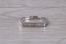 Load image into Gallery viewer, Slim Baguette cut Diamond set 18ct White Gold Eternity Ring