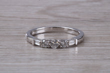 Load image into Gallery viewer, Round and Baguette cut Diamond set 18ct White Gold Eternity Ring