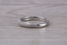 Load image into Gallery viewer, Pave Diamond set 18ct White Gold Band