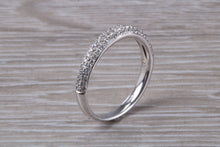 Load image into Gallery viewer, Pave Diamond set 18ct White Gold Band