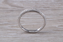 Load image into Gallery viewer, Pave Diamond set 18ct White Gold Band