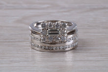 Load image into Gallery viewer, Engagement Ring with Matching Two Row Diamond set Band