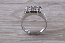 Load image into Gallery viewer, Gents Round cut Diamond set 18ct White Gold Signet Ring