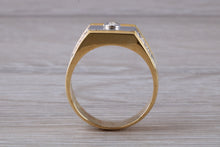 Load image into Gallery viewer, Gents Chunky Diamond set 18ct Gold Signet Ring