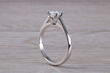 Load image into Gallery viewer, Tulip Flower Solitaire, Certified Round cut Diamond