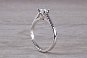 Tulip Flower Solitaire, Certified Round cut Diamond