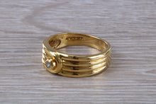 Load image into Gallery viewer, 8 mm Wide Diamond set 18ct Yellow Gold Ring